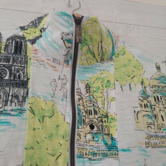 Onque Casual Zip Jacket Small Paris Lightweight Active Sporty Travel Zip up - Picture 3 of 8